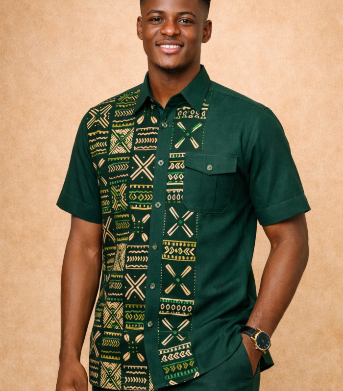 Asafo SL Ankara Column Shirt